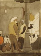 Дорожные работы. Бум., акварель. 1980-е
