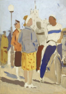 Летний день. Бум., гуашь. 34x46, 1960