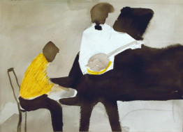 Импровизация. Бум., акварель, белила. 29x42, 1980