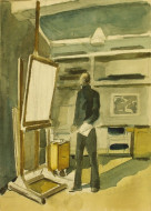 Чистый лист. Бум., акварель. 1970-е