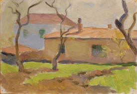 Крымский пейзаж. Холст, масло. 25x18, 1948