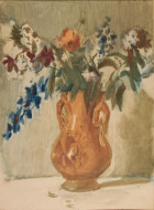 Садовые цветы. Бум., акварель. 1960-е