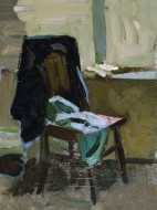 В комнате. Картон, масло. 21x25, 1940-е