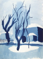 Зимний день. Бум., чернила. 41x55, 1981