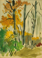 Осень. Бум., акварель. 19x26, 1980-е