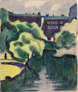 Летний мотив. Бум. акварель. 85x105, 1980-е