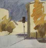 Перекресток. Бум., акварель. 44x47, 1982