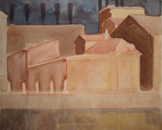 Вечер. Бум., акварель. 60x50, 1970-е