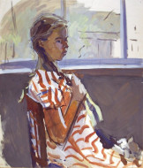 Портрет девочки. Бум., темпера. 45x54, 1950-е