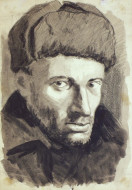 Портрет брата. Бум., карандаш, акварель. 1940-е