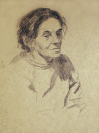 Женский портрет. Бум., карандаш. 20x27, 1940-е