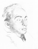Мужской портрет. Бум., карандаш. 16x21, 1960-е
