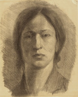 Женский портрет. Бум.,  карандаш.  1950-е