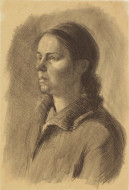 Женский портрет. Карандаш, 1950-е