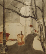Вид на Трубную улицу. Бум., смешанная техника, 50x55, 1980 г.