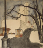 Вид на Трубную улицу. Бум., смешанная техника, 50x55, 1980 г.