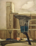 У Красных ворот. Милицейский пост. Бум., акварель, уголь. 70 х 52. 1970-е