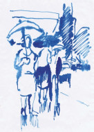 Дождь. Бум., чернила. 20x29, 1981